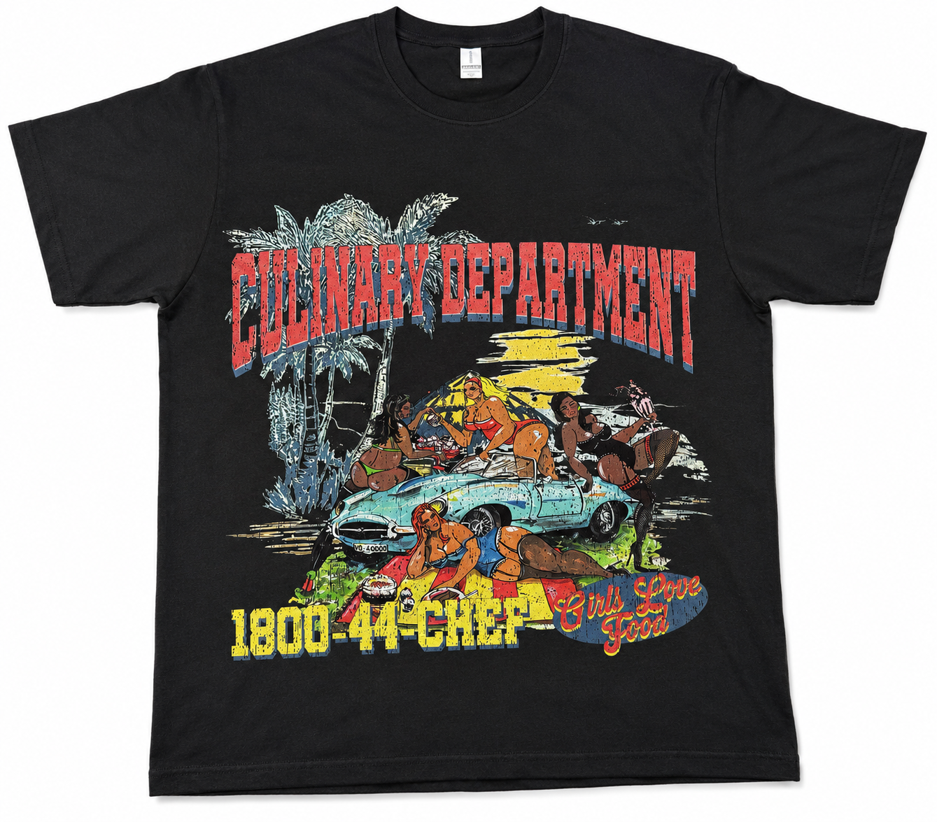 Culinary Department “Girls Love Food” Vintage Graphic Tee