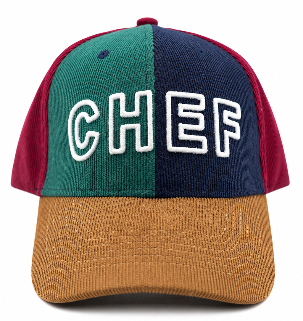 Colorblock Corduroy Cap