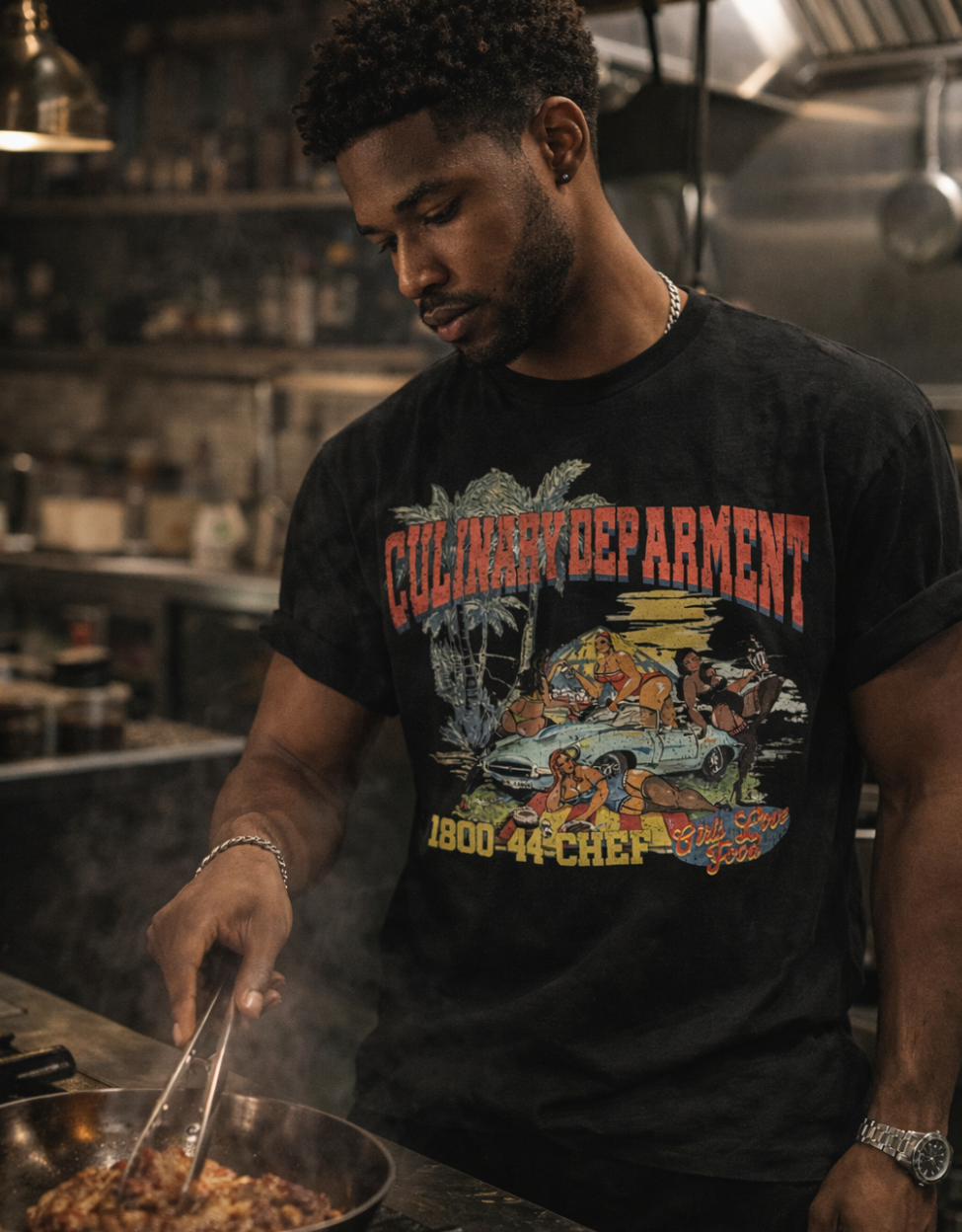 Culinary Department “Girls Love Food” Vintage Graphic Tee