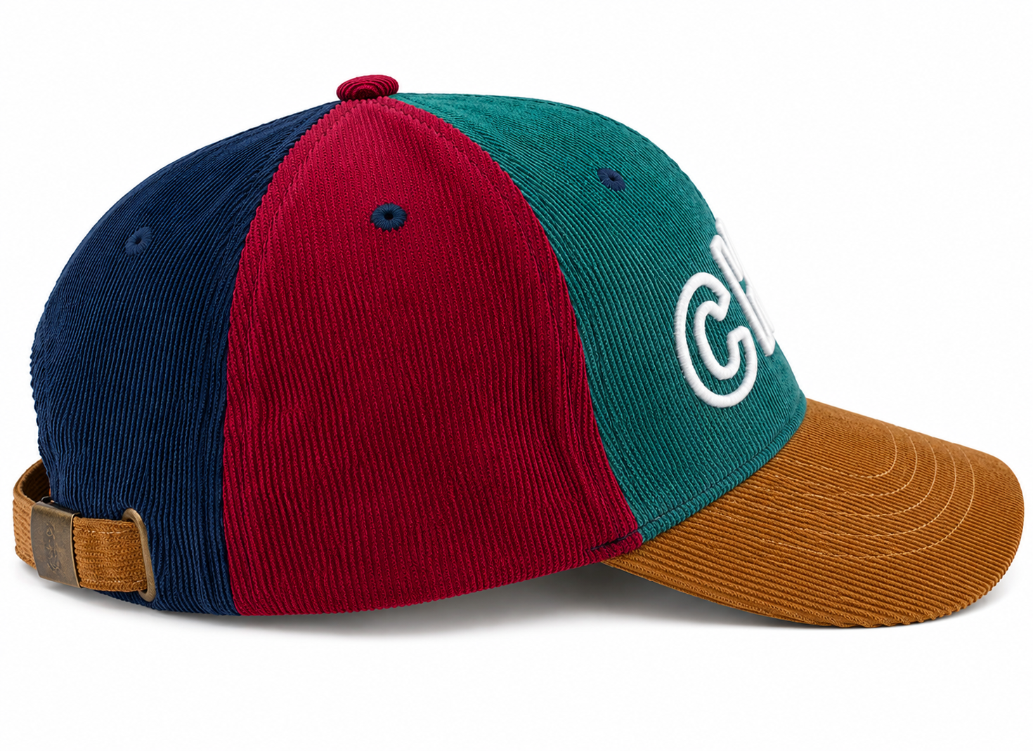 Colorblock Corduroy Cap