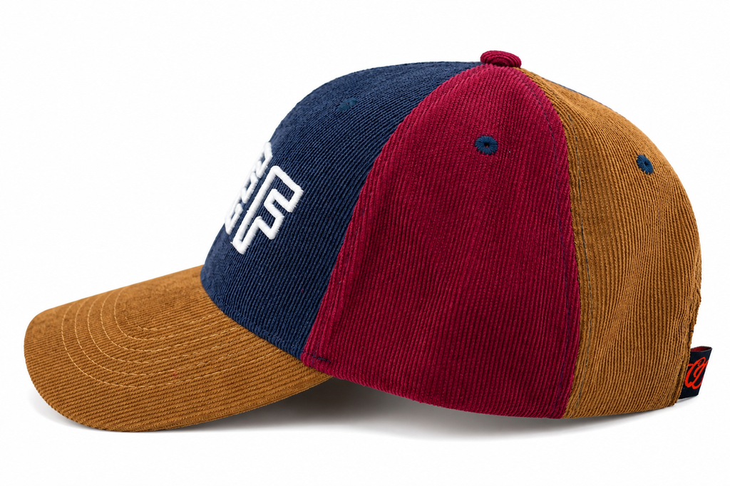 Colorblock Corduroy Cap