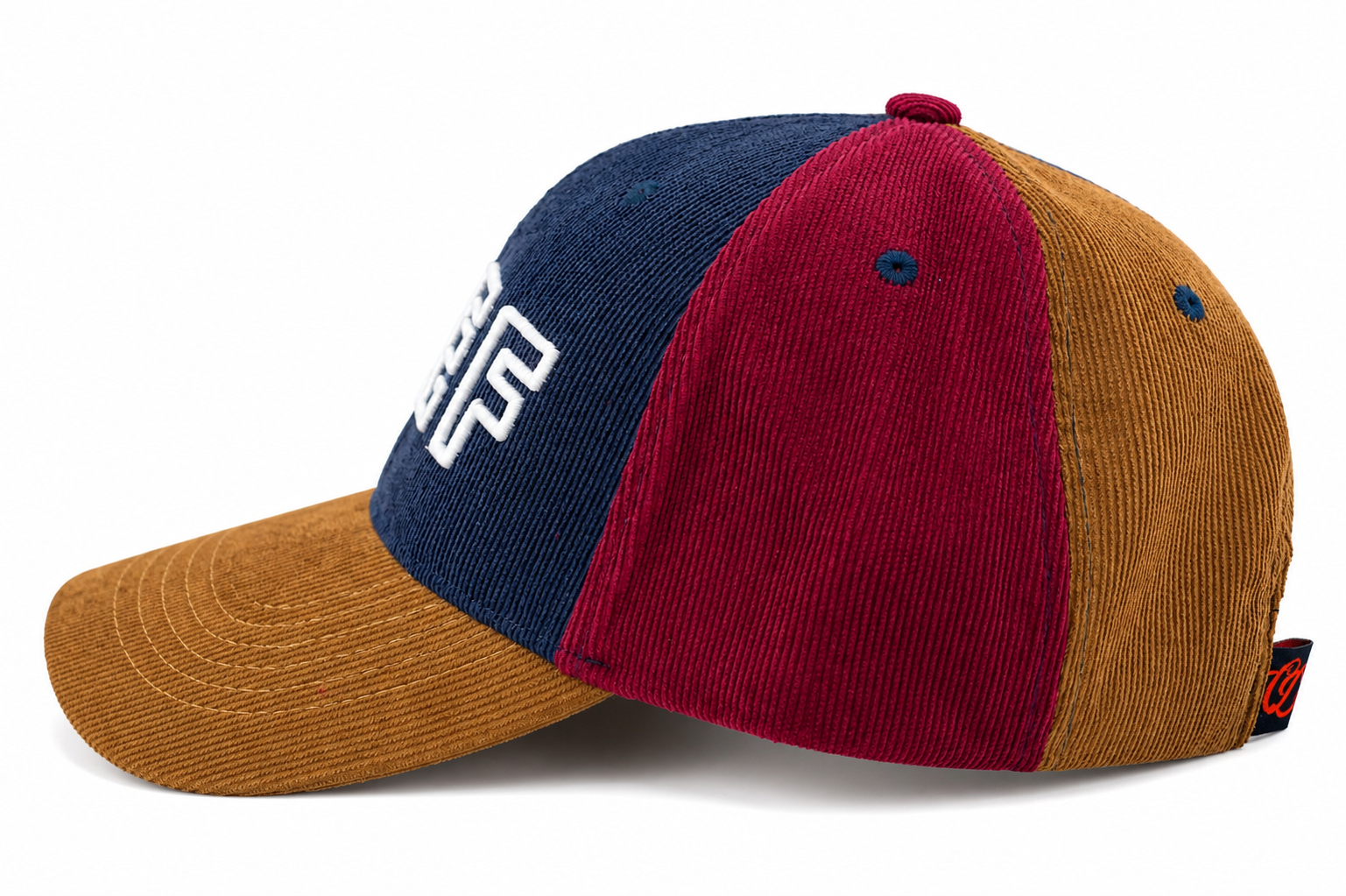 Colorblock Corduroy Cap